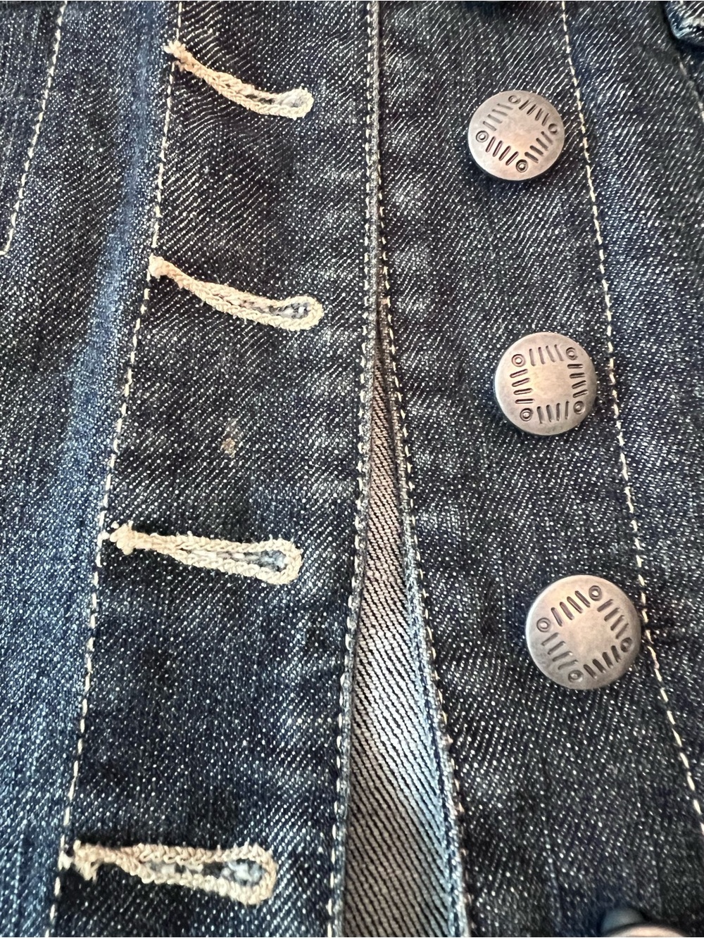 Dark Wash Denim Jacket with Button Front by Chicos - Picture 4 of 5